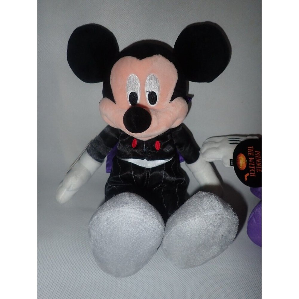 Hallmark‎ Halloween Disney Count Mickey And Witch Minnie Plush 13" New - Picture 2 of 6